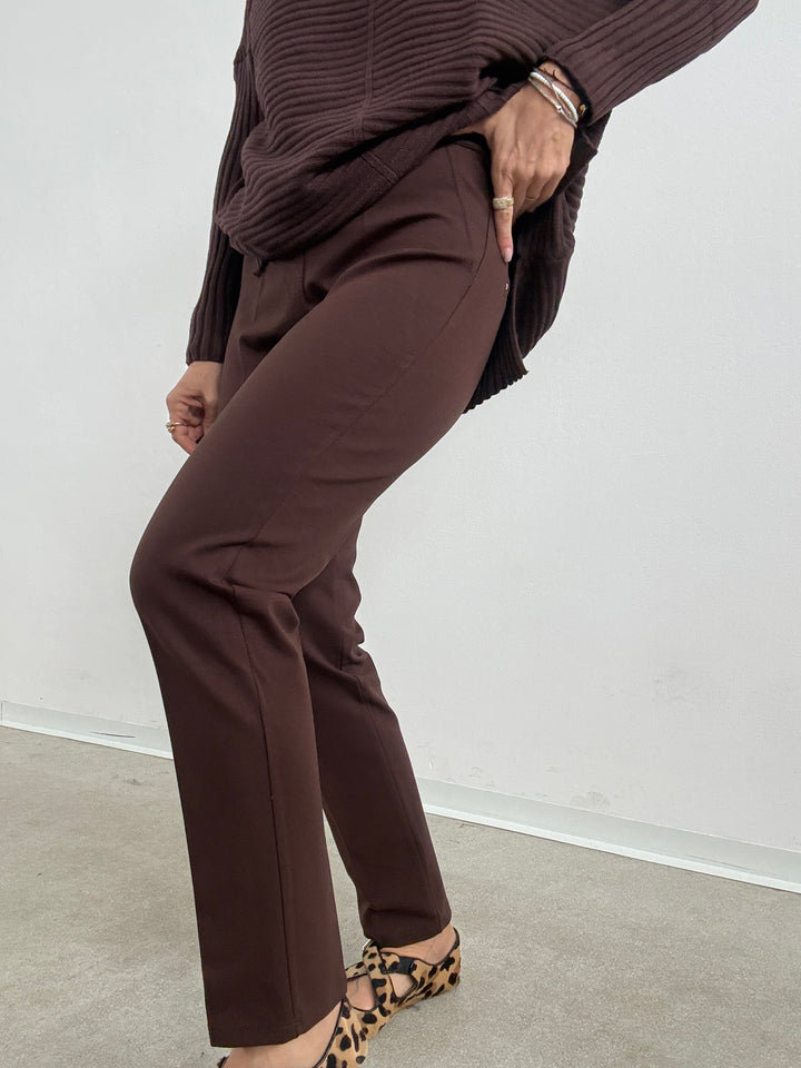 PANTA CARLOTTA STRETCH CIOCCO