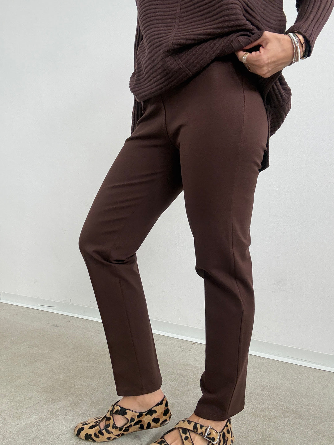PANTA CARLOTTA STRETCH CIOCCO