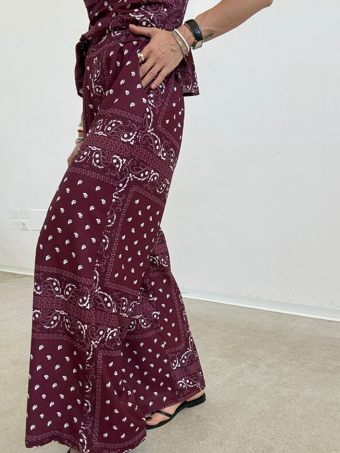 SET POLINA BANDANA BORDEAUX