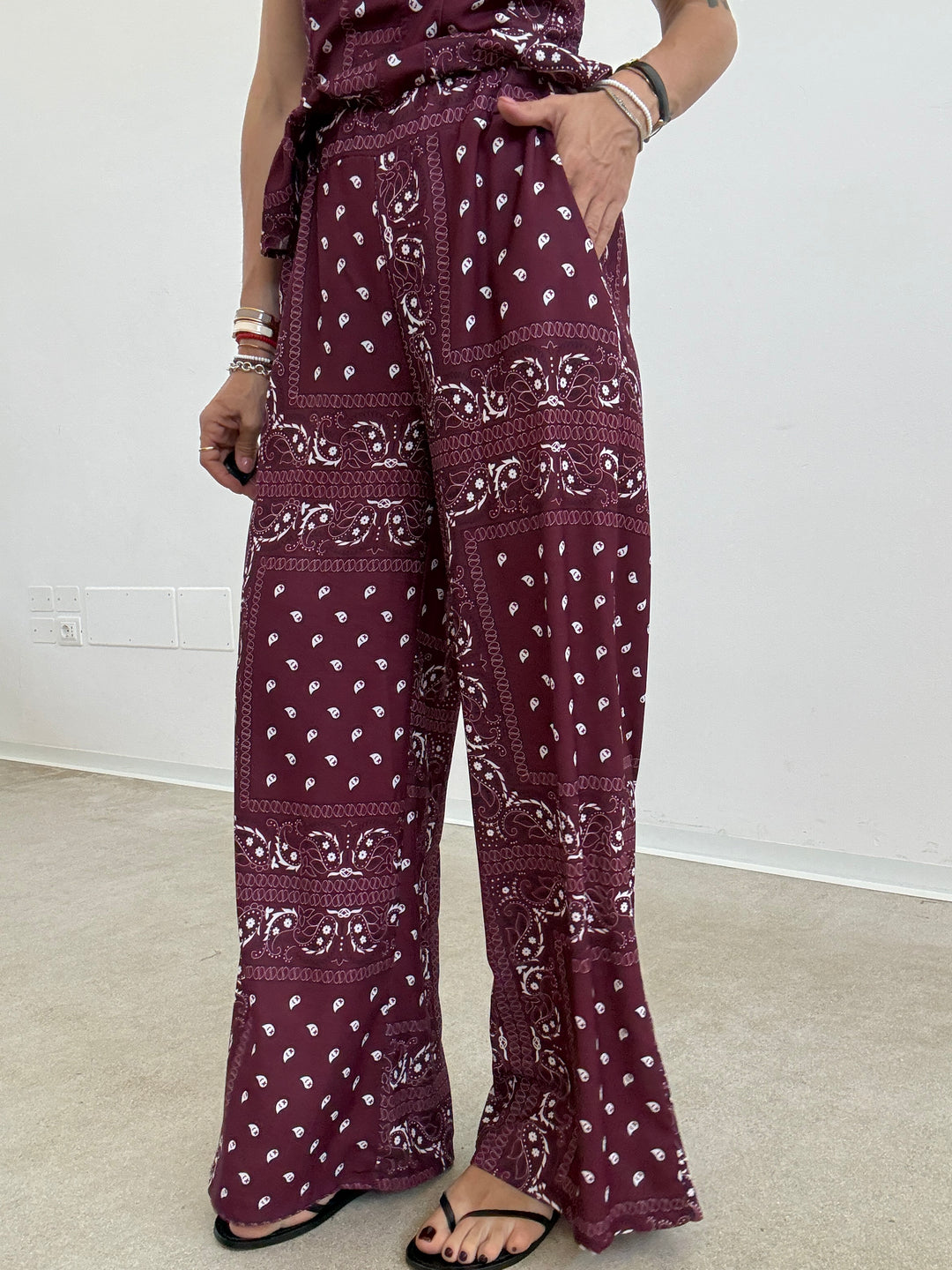 SET POLINA BANDANA BORDEAUX