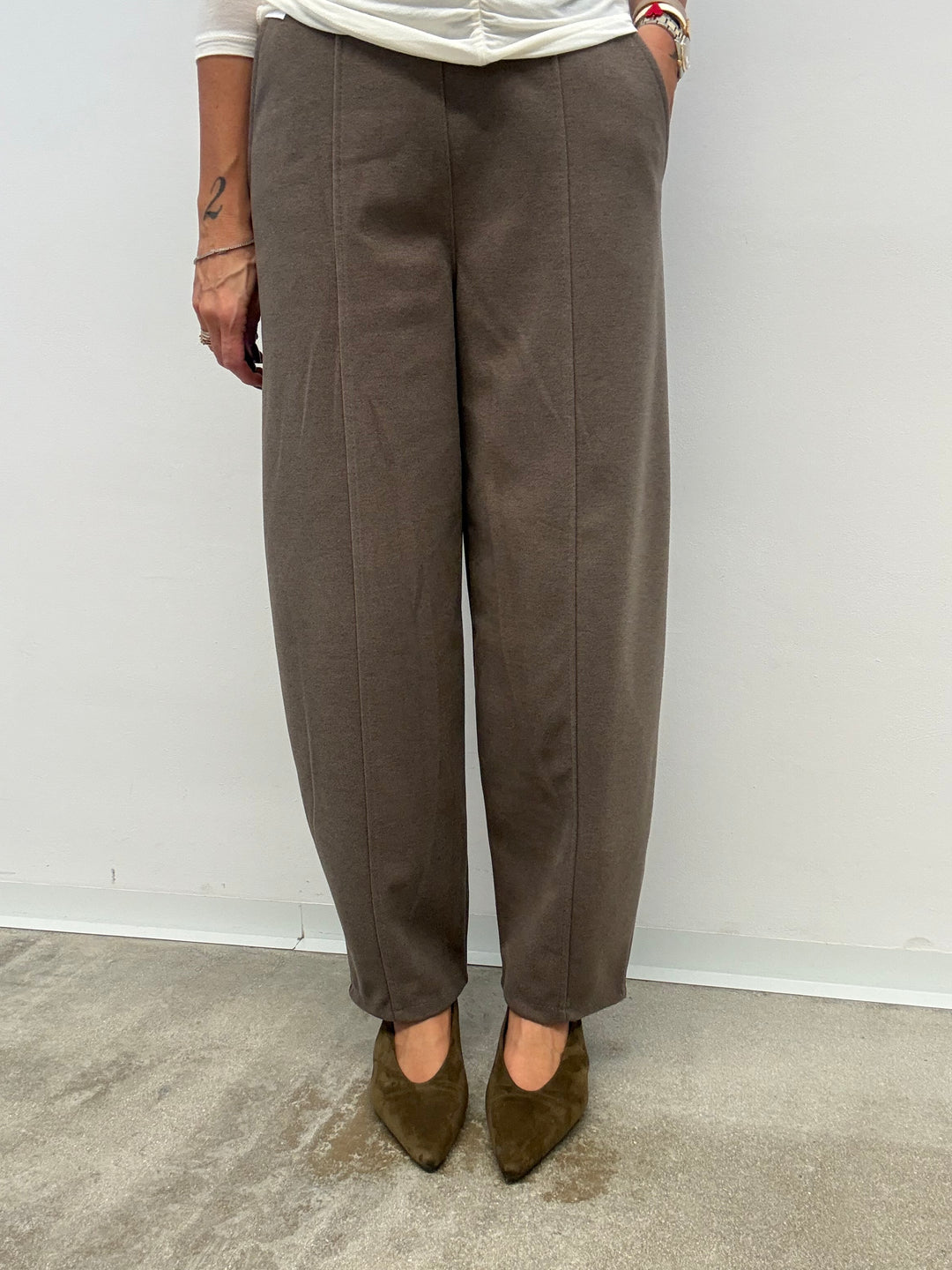 PANTALONE PANNO TORTORA