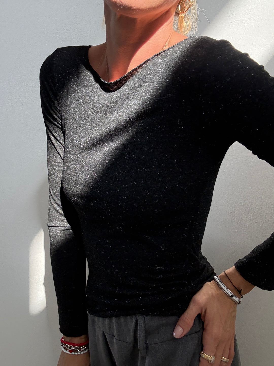 CASHMERINA MELANGE GLITTER NERO