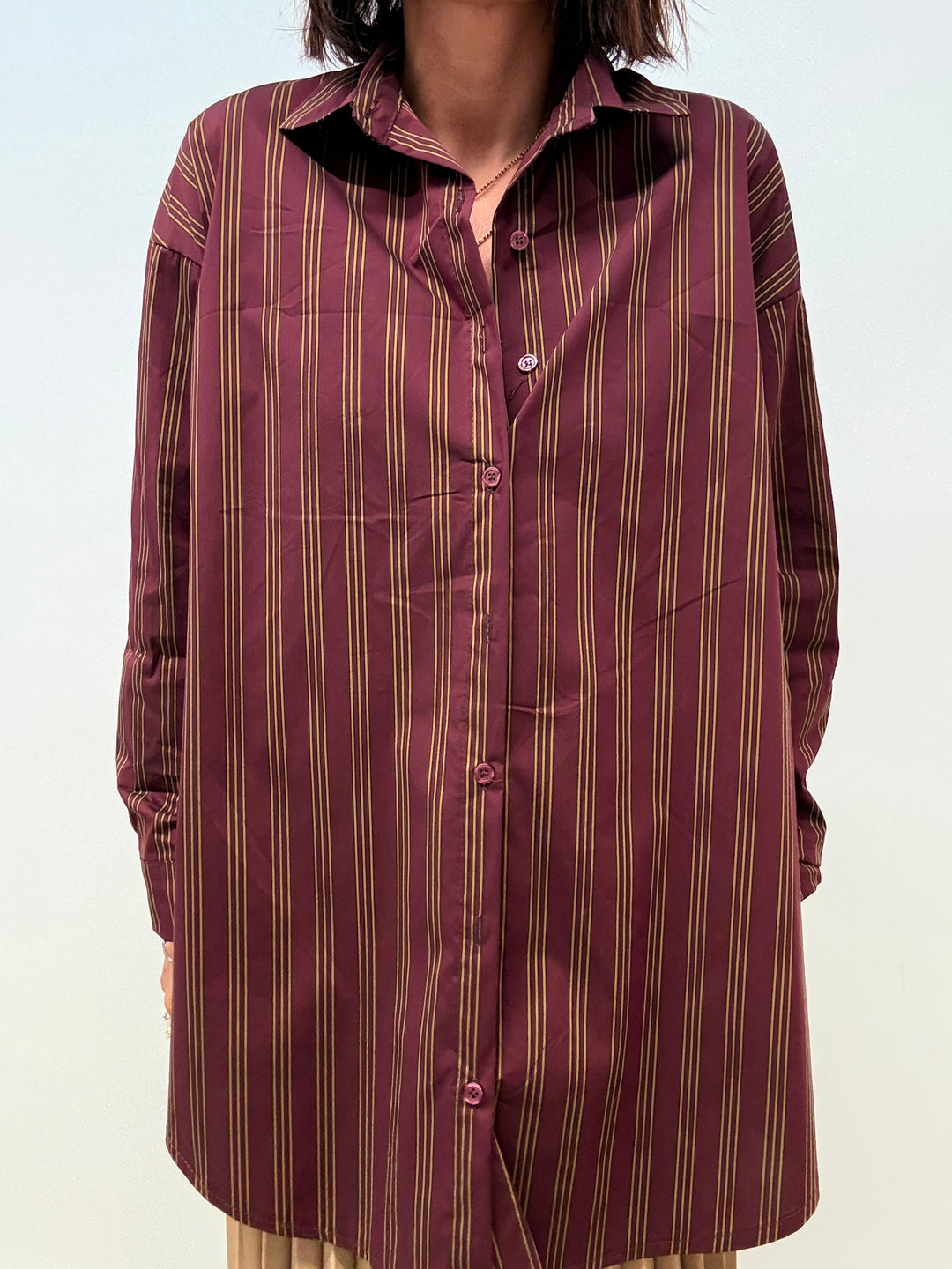 CAMICIA TRAPEZIO BORDEAUX RIGA BISCOTTO