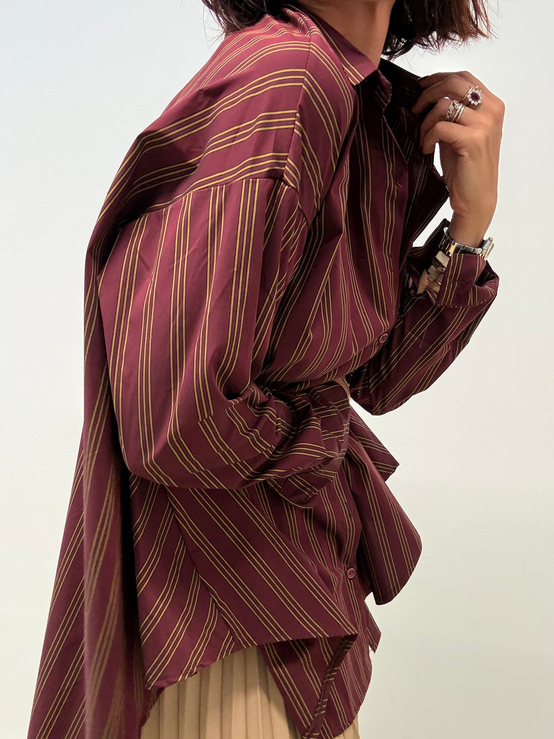 CAMICIA TRAPEZIO BORDEAUX RIGA BISCOTTO