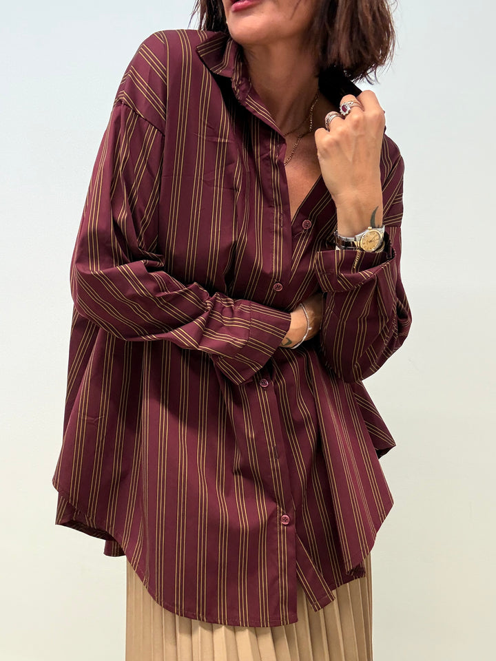 CAMICIA TRAPEZIO BORDEAUX RIGA BISCOTTO