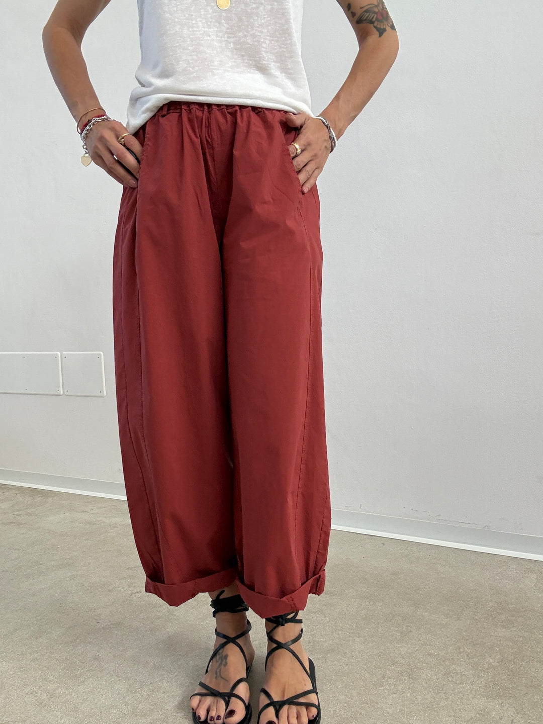 PANTA LIGHT EMI ROSSO MATTONE