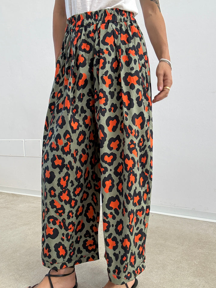 PANTALONE OLIMPIA MACU SALVIA/ARANCIO