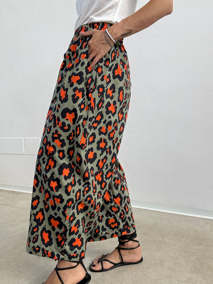 PANTALONE OLIMPIA MACU SALVIA/ARANCIO