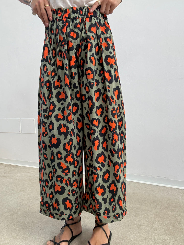 PANTALONE OLIMPIA MACU SALVIA/ARANCIO