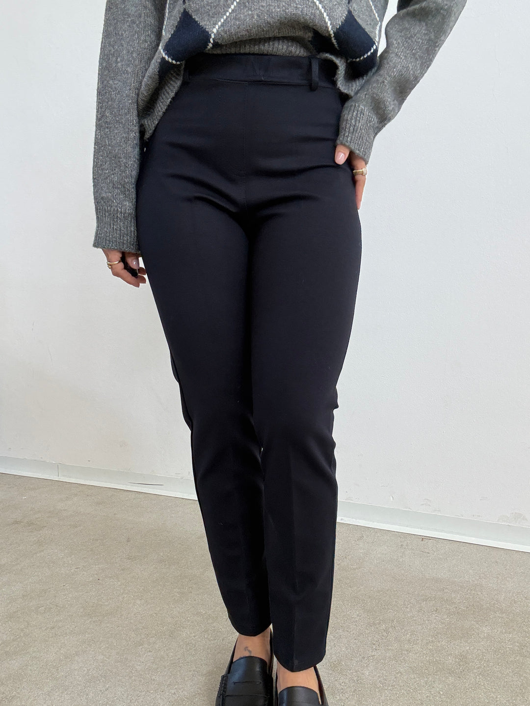 PANTA CARLOTTA STRETCH BLU