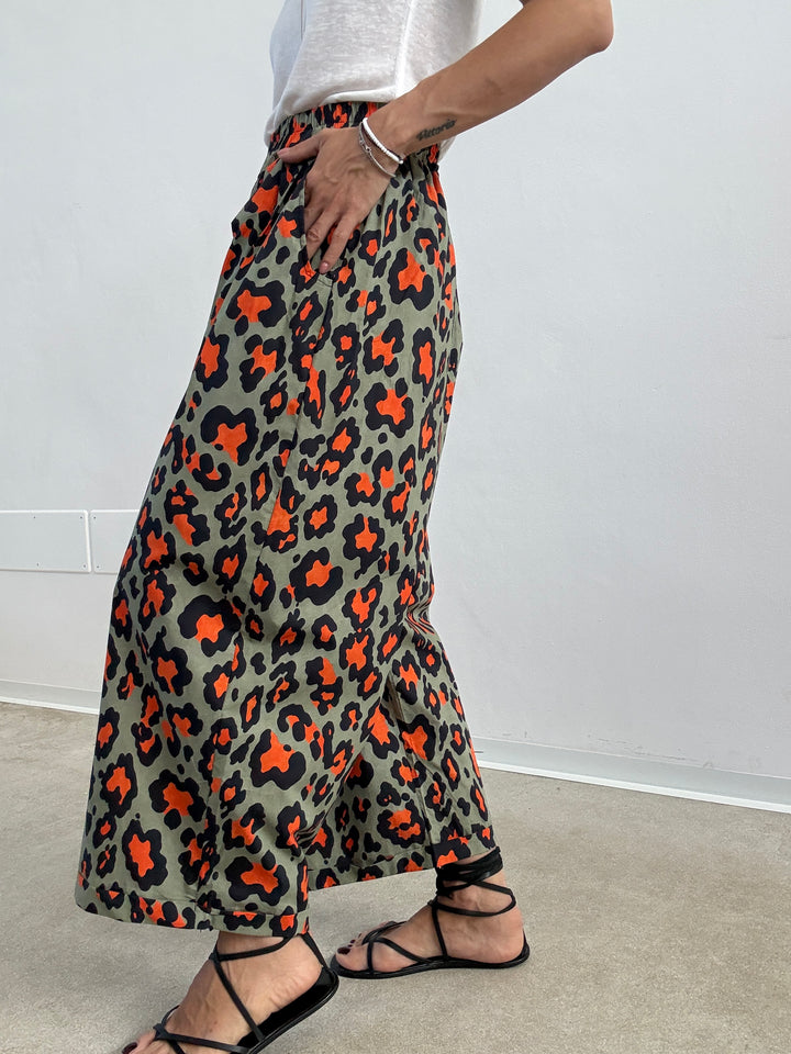 PANTALONE OLIMPIA MACU SALVIA/ARANCIO