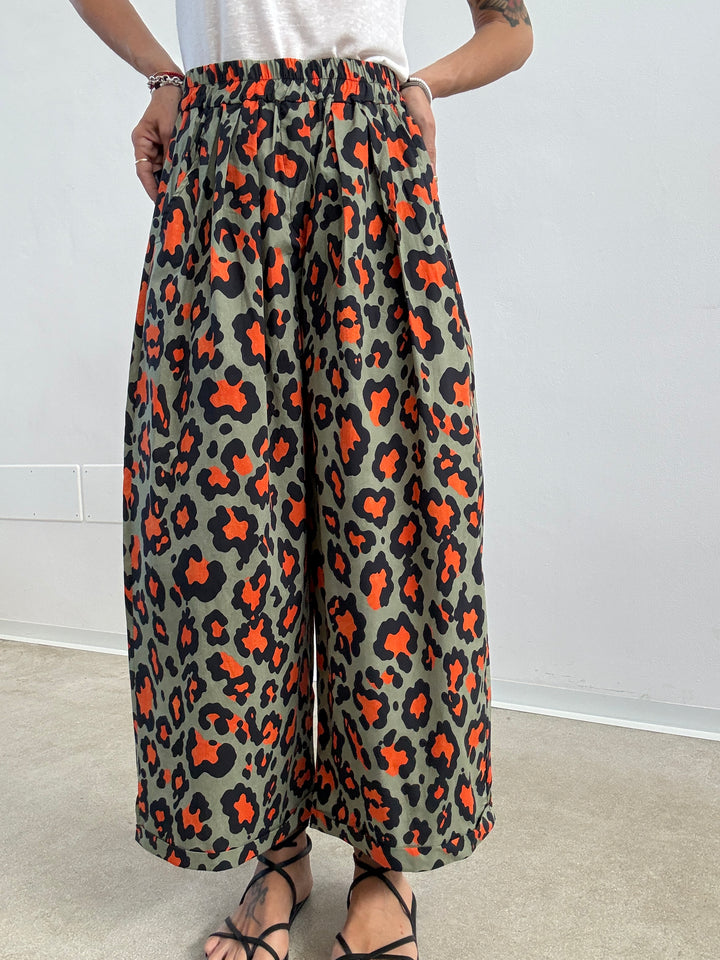 PANTALONE OLIMPIA MACU SALVIA/ARANCIO