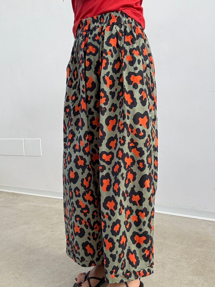 PANTALONE OLIMPIA MACU SALVIA/ARANCIO