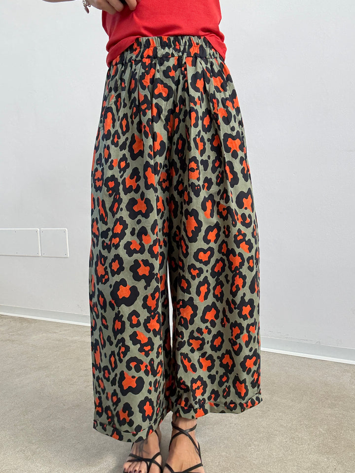PANTALONE OLIMPIA MACU SALVIA/ARANCIO