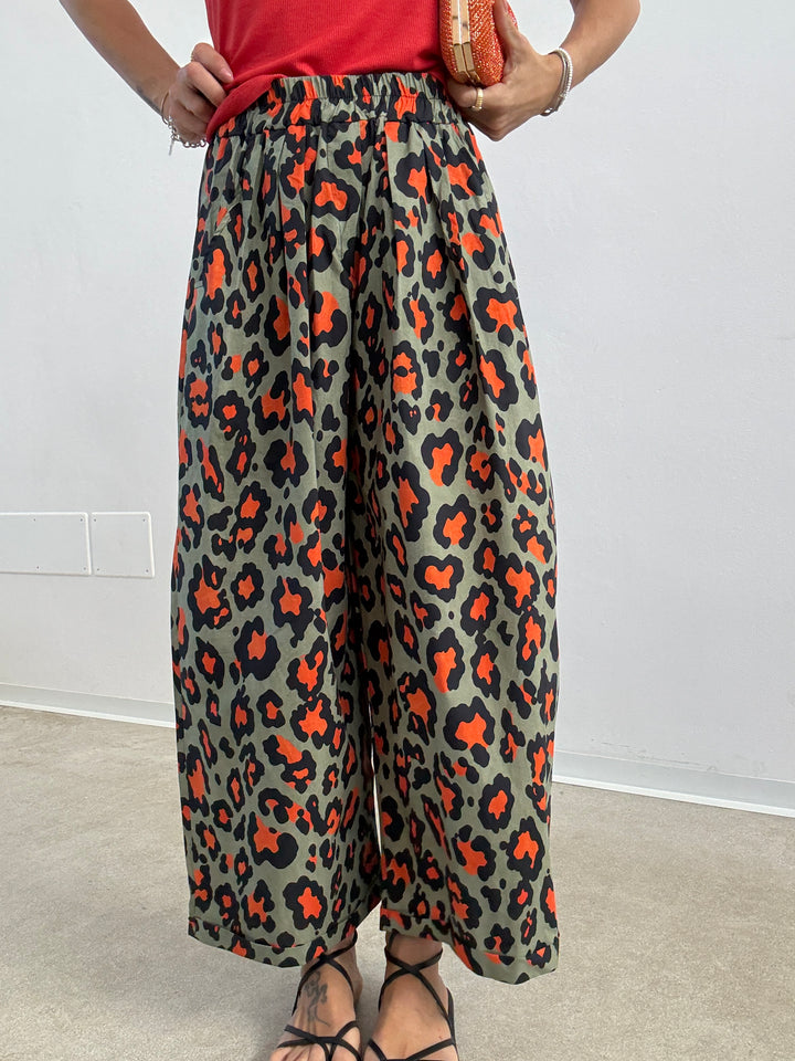 PANTALONE OLIMPIA MACU SALVIA/ARANCIO