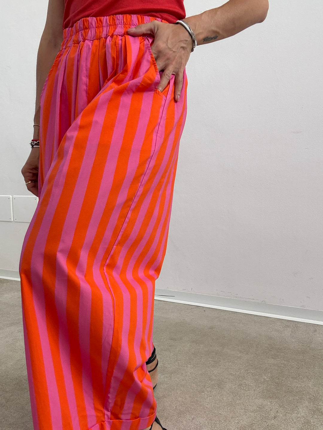 PANTALONE OLIMPIA RIGA ARANCIO/BUBBLE