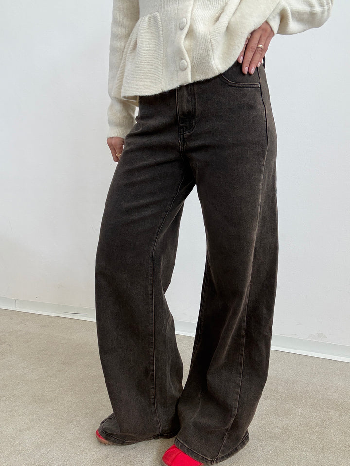 DENIM SPICCHIO STONEWASH MARRONE