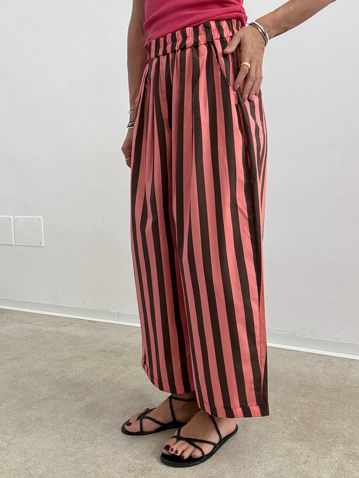 PANTALONE OLIMPIA RIGA CIOCCO/FRAGOLA