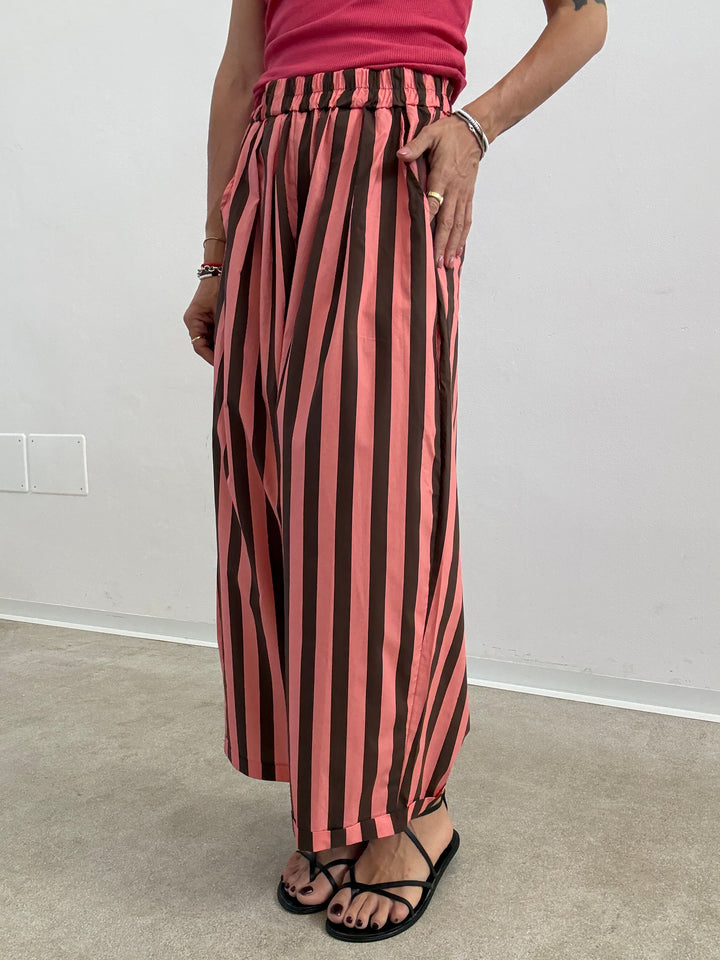 PANTALONE OLIMPIA RIGA CIOCCO/FRAGOLA