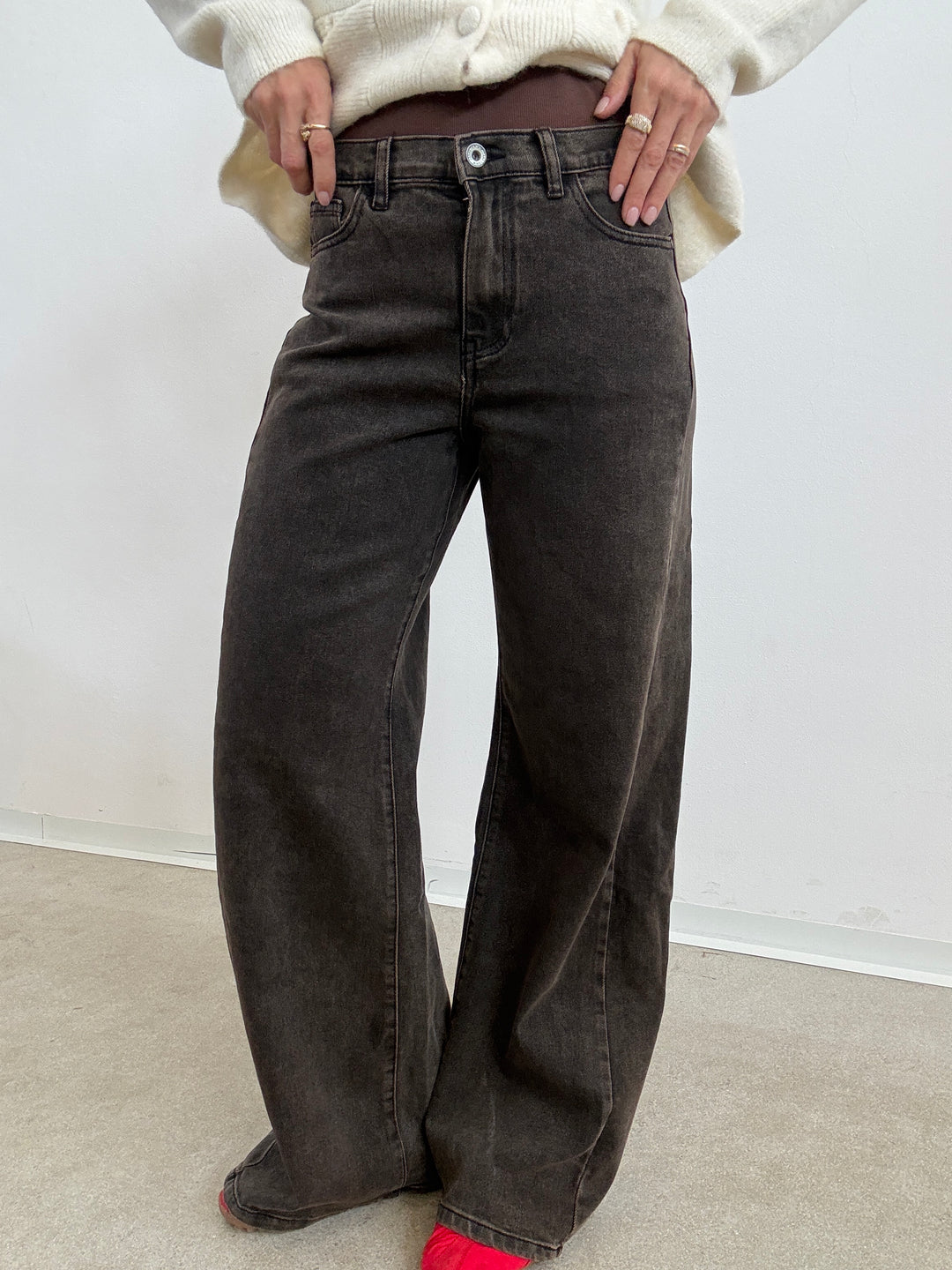 DENIM SPICCHIO STONEWASH MARRONE