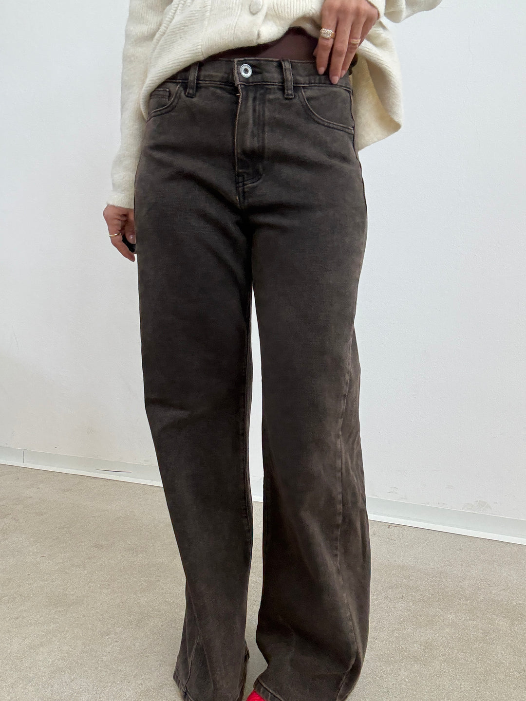 DENIM SPICCHIO STONEWASH MARRONE