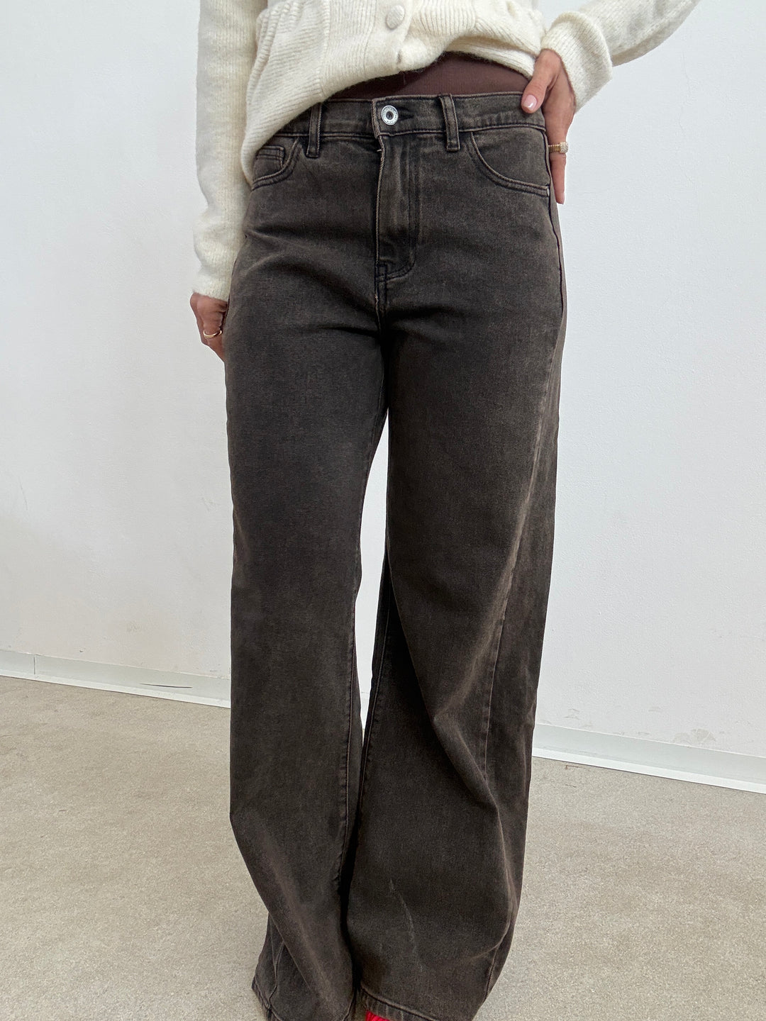 DENIM SPICCHIO STONEWASH MARRONE
