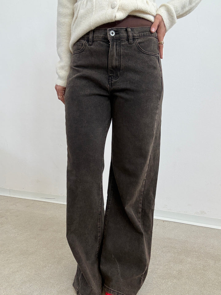 DENIM SPICCHIO STONEWASH MARRONE