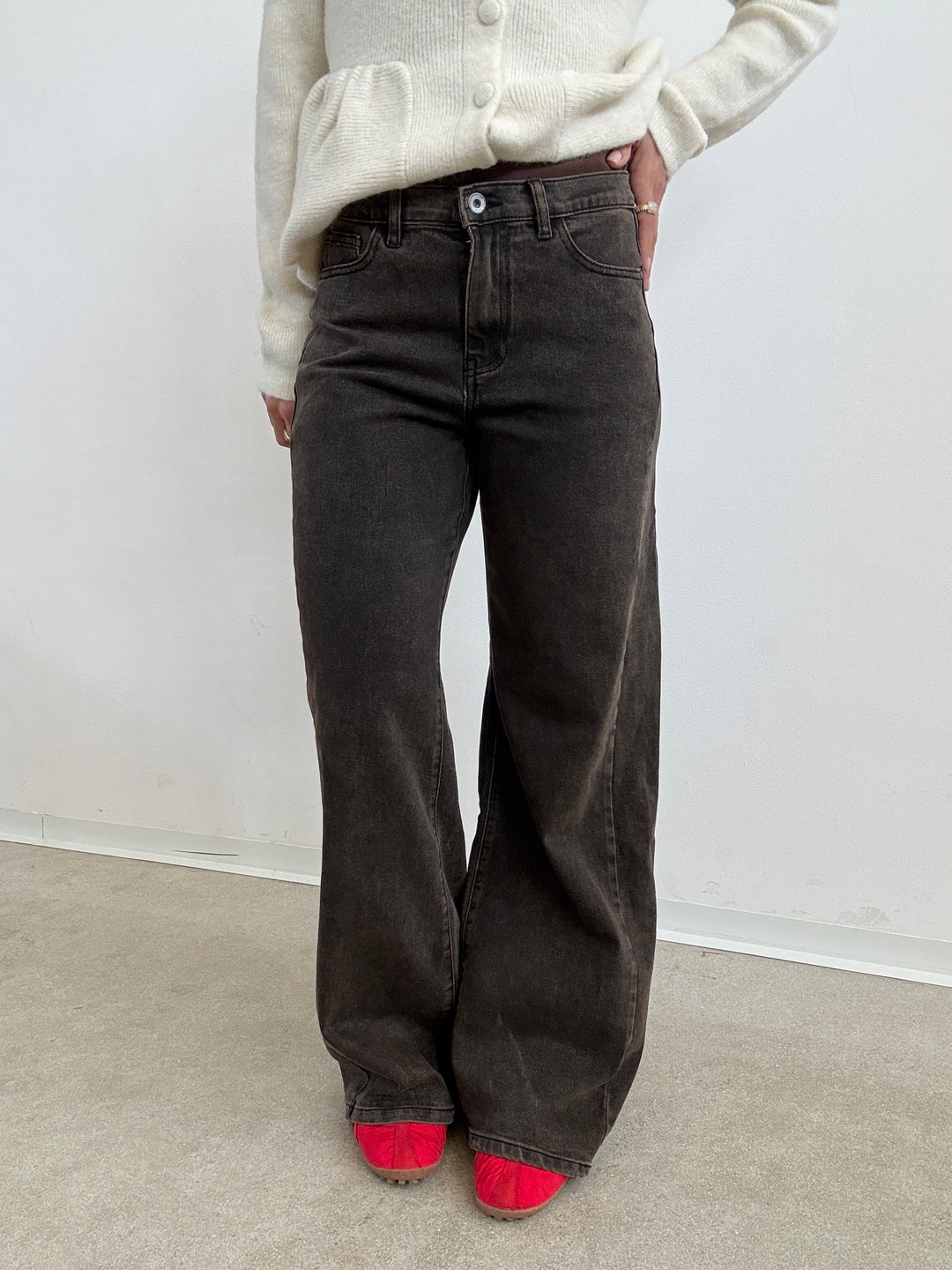 DENIM SPICCHIO STONEWASH MARRONE