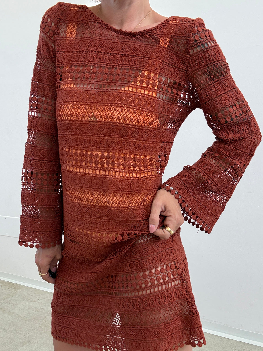 ABITO CROCHET ORANGE RUST