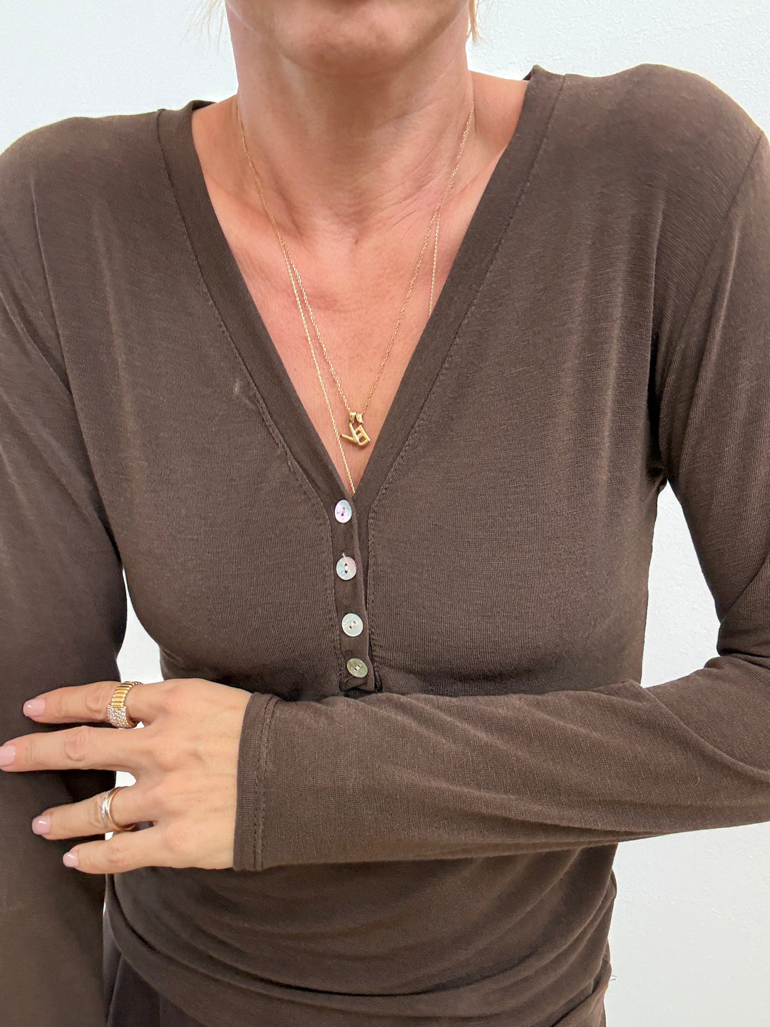 TSHIRT SERAFINO CIOCCO CASHMERE