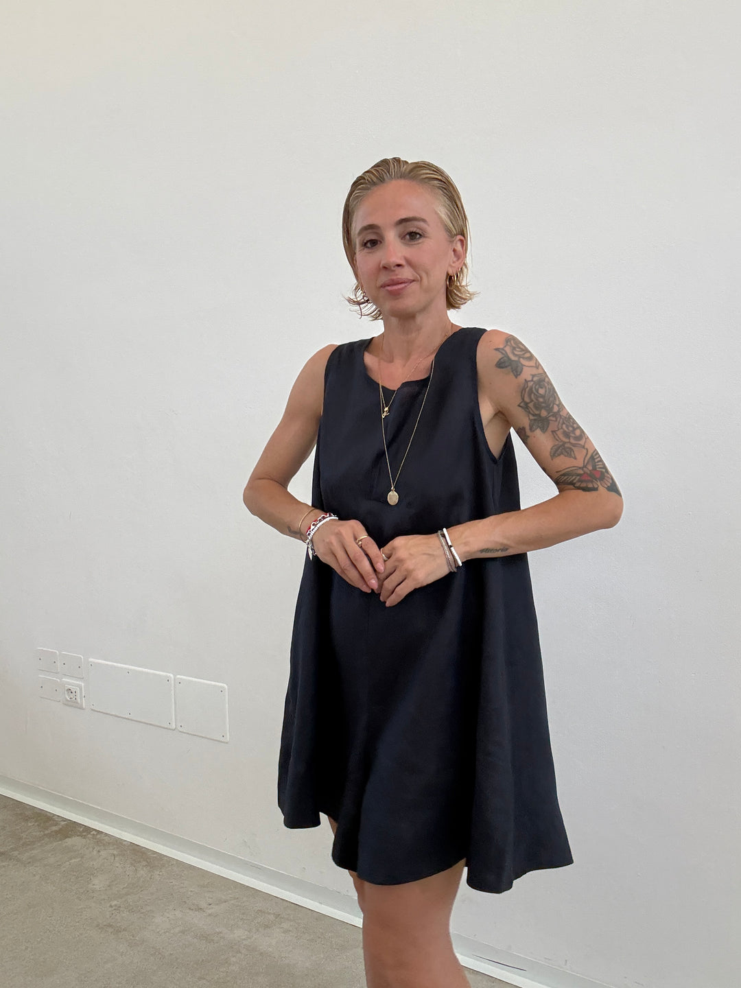 JUMPSUIT MELANIA LINO BLU NOTTE