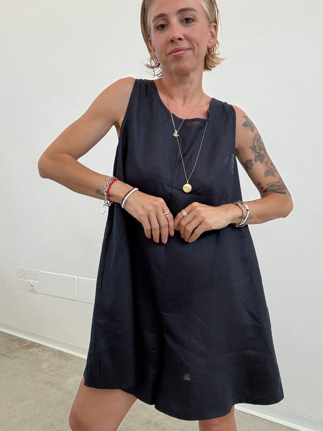 JUMPSUIT MELANIA LINO BLU NOTTE