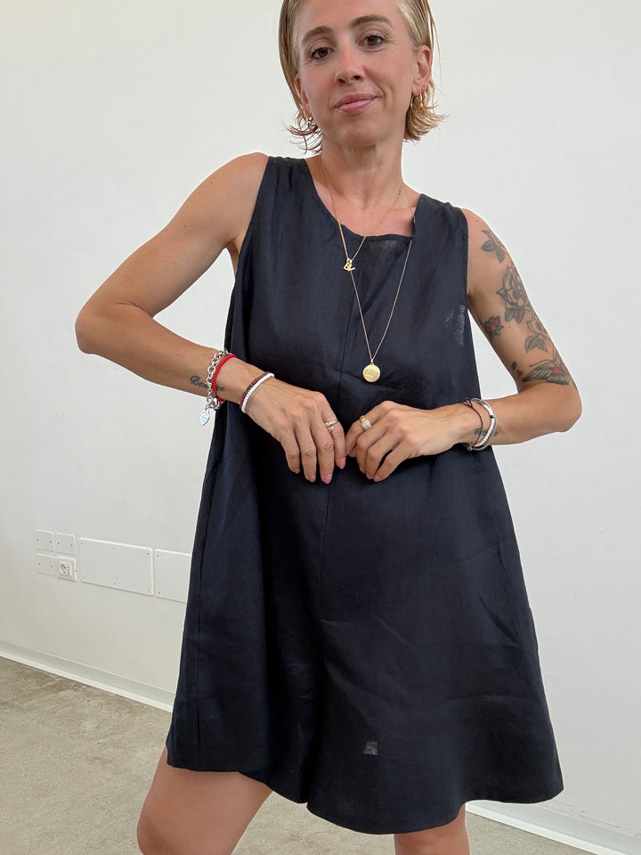 JUMPSUIT MELANIA LINO BLU NOTTE