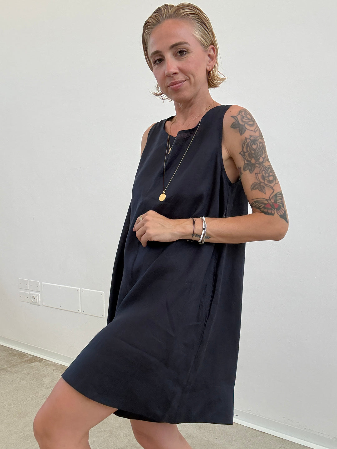 JUMPSUIT MELANIA LINO BLU NOTTE