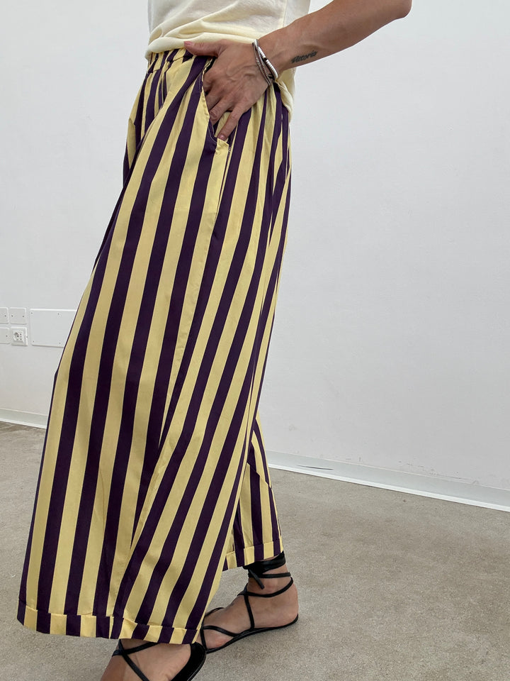 PANTALONE OLIMPIA RIGA LIMONE/VIOLA