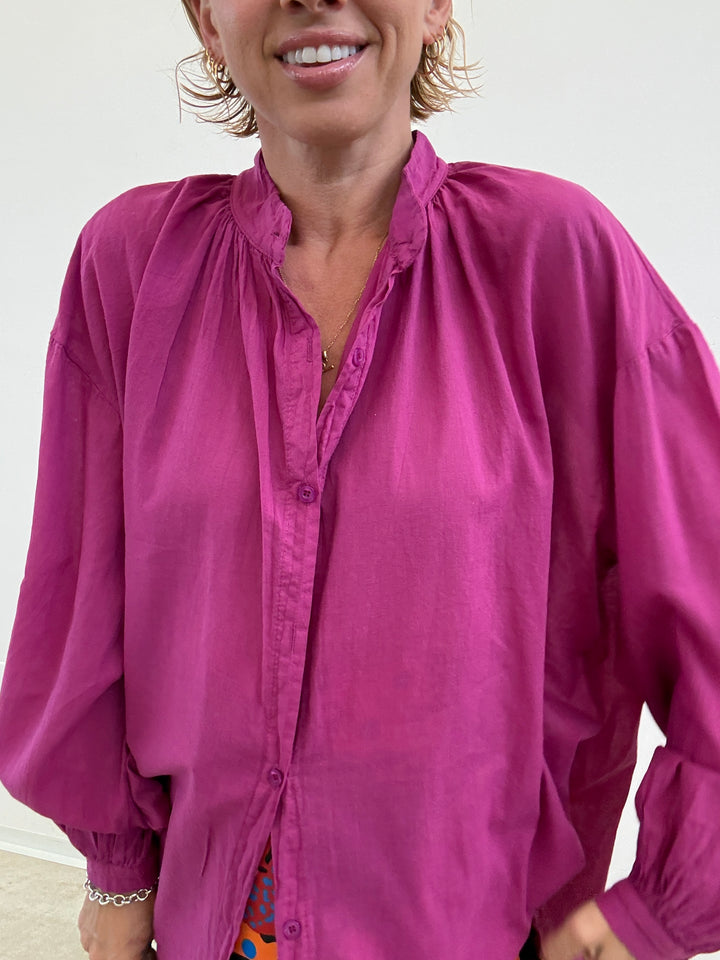 CAMICIA MUSSOLA MAGENTA