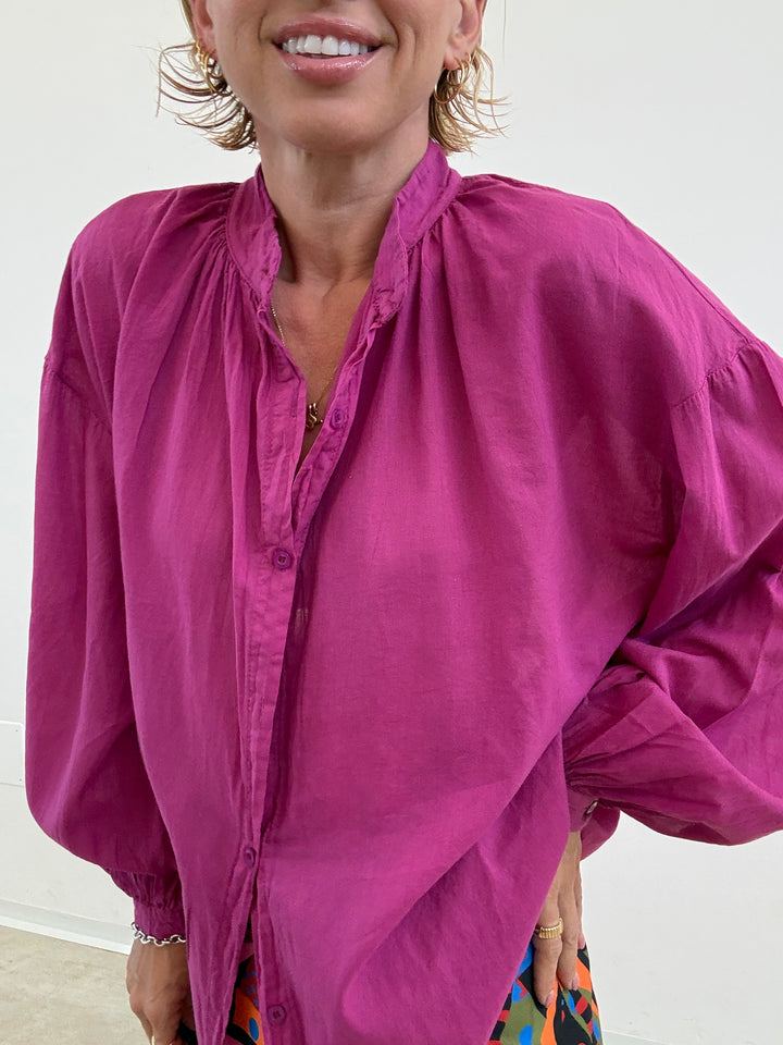CAMICIA MUSSOLA MAGENTA