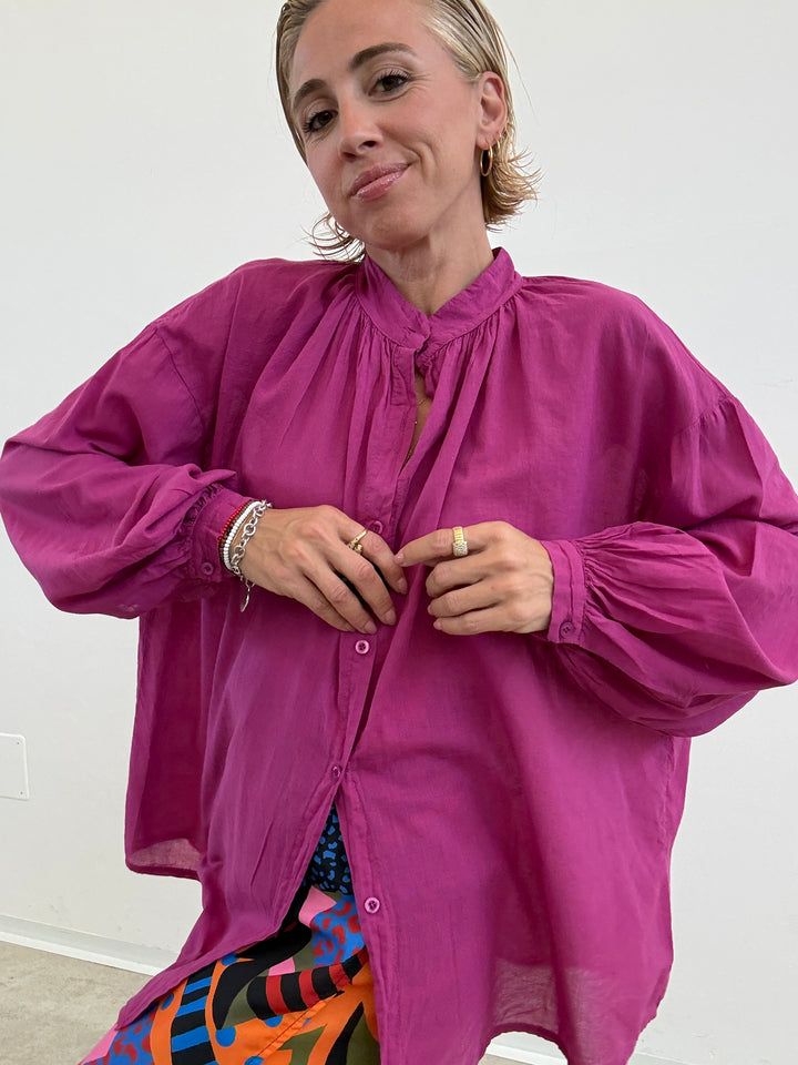 CAMICIA MUSSOLA MAGENTA