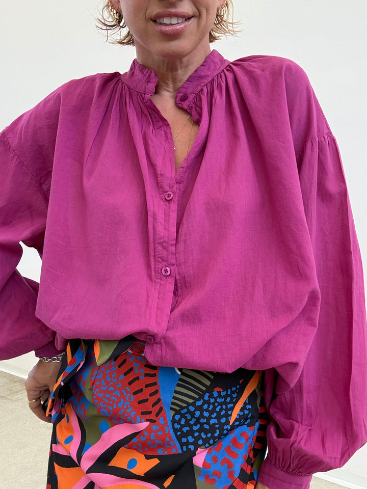 CAMICIA MUSSOLA MAGENTA
