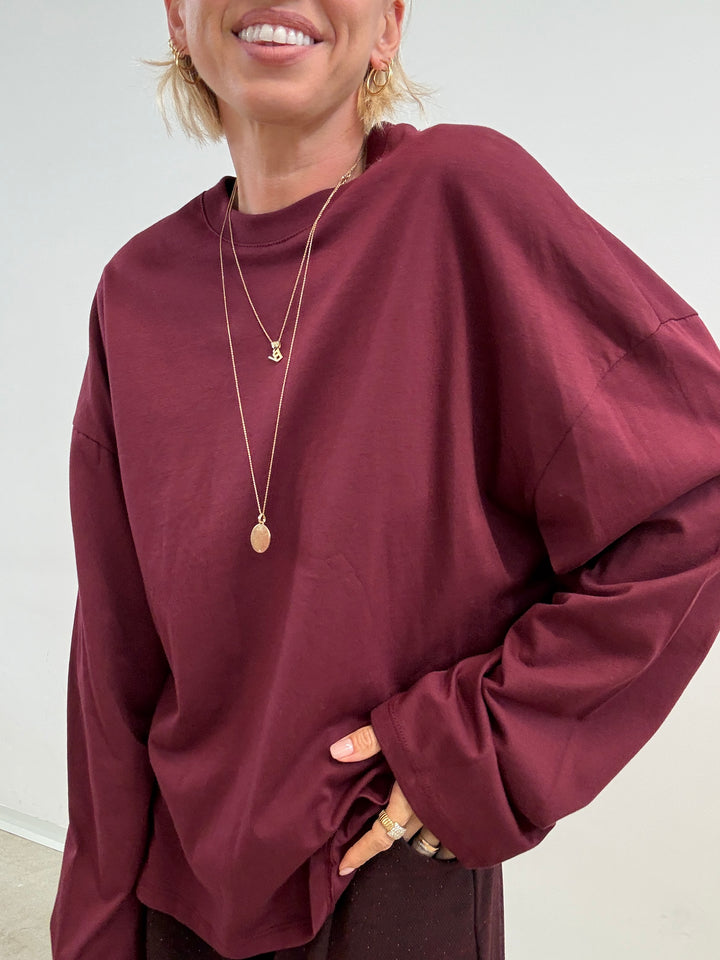 TSHIRT VALERIA BORDEAUX