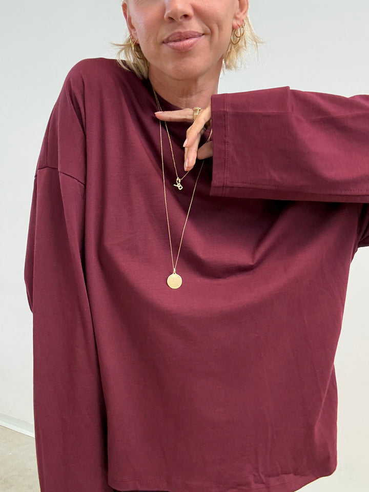 TSHIRT VALERIA BORDEAUX