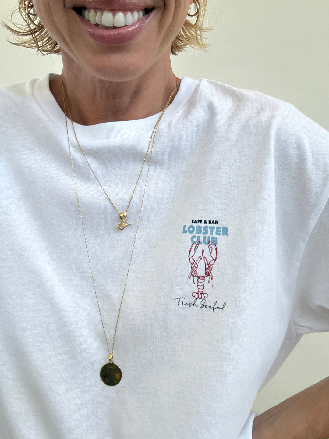 TSHIRT LOBSTER CLUB BIANCA