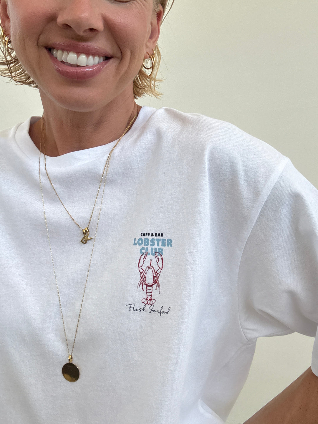 TSHIRT LOBSTER CLUB BIANCA