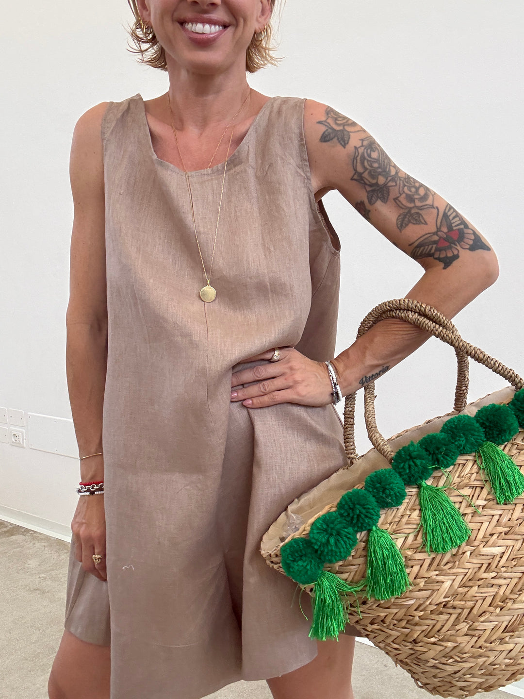 JUMPSUIT MELANIA LINO BEIGE