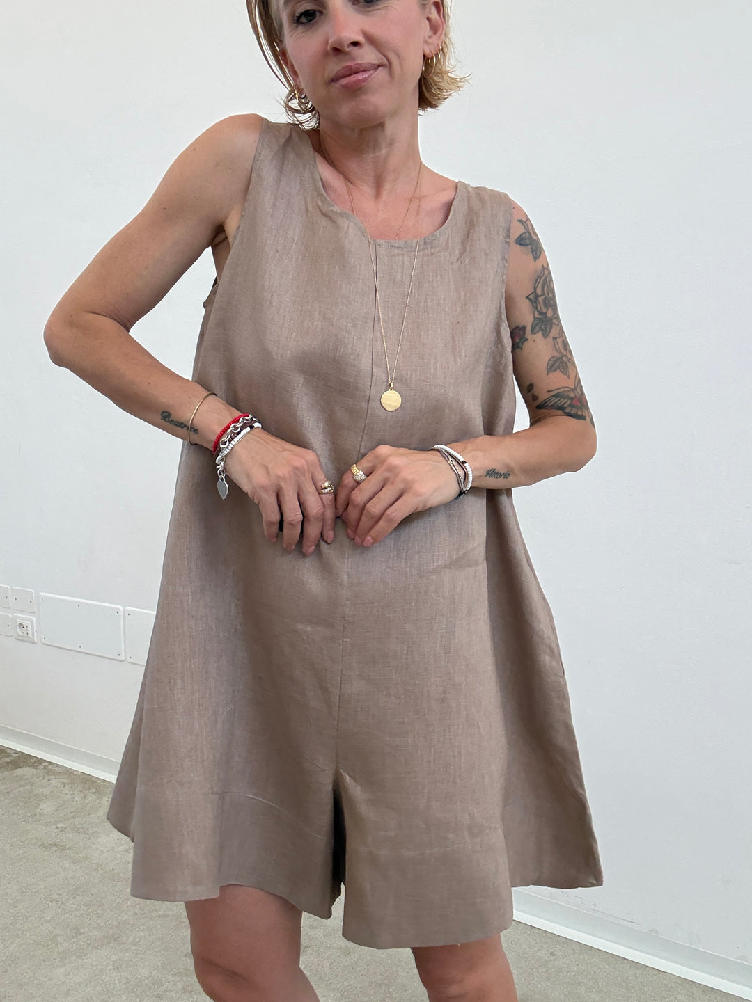 JUMPSUIT MELANIA LINO BEIGE