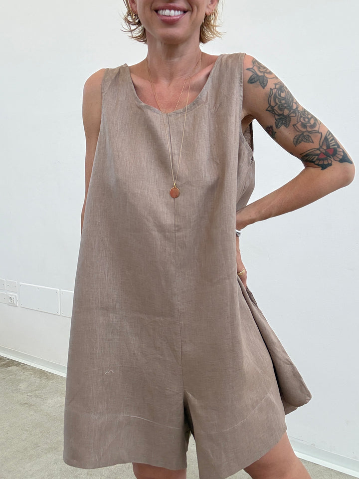 JUMPSUIT MELANIA LINO BEIGE