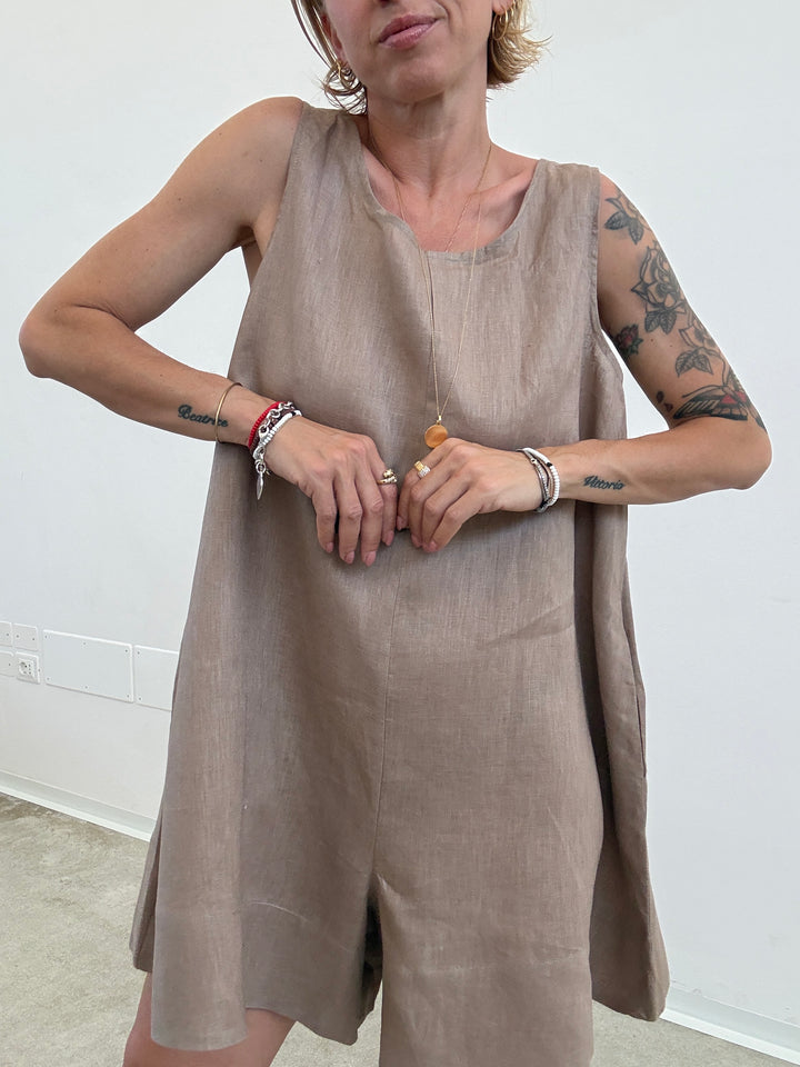JUMPSUIT MELANIA LINO BEIGE