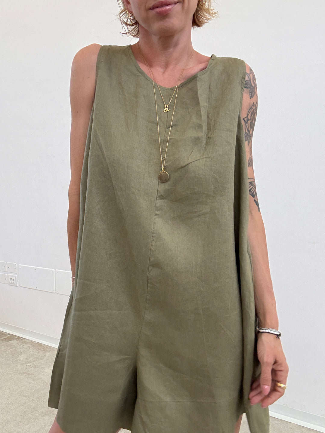 JUMPSUIT MELANIA LINO DESERT SAGE