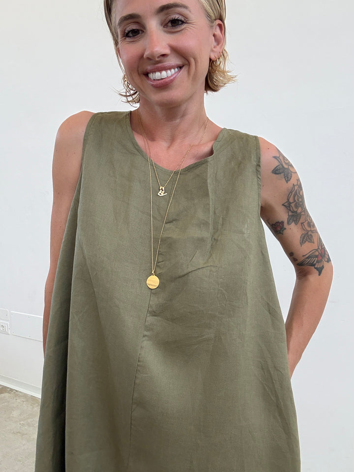 JUMPSUIT MELANIA LINO DESERT SAGE