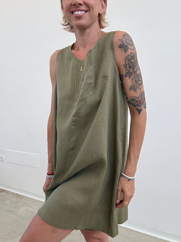 JUMPSUIT MELANIA LINO DESERT SAGE